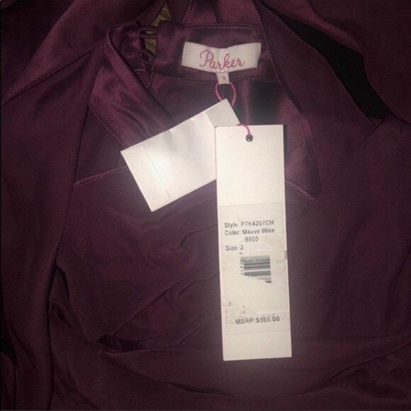 Parker Womens Size 2 Tanya Asymmetric Silk Dress - Picture 7 of 8